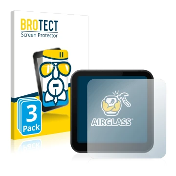 Parte frontal de un envase de producto con el logotipo de la marca BROTECT. Al lado se muestra el dispositivo DJI Action 2 con