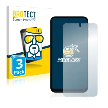 Parte frontal de un envase de producto con el logotipo de la marca BROTECT. Al lado se muestra el dispositivo Motorola Moto G3