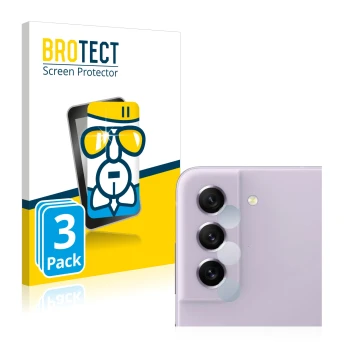 Parte frontal de un envase de producto con el logotipo de la marca BROTECT. Al lado se muestra el dispositivo Samsung Galaxy S