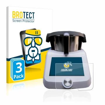 Parte frontal de un envase de producto con el logotipo de la marca BROTECT. Al lado se muestra el dispositivo SilverCrest Mons