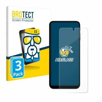 Parte frontal de un envase de producto con el logotipo de la marca BROTECT. Al lado se muestra el dispositivo Motorola Moto G4