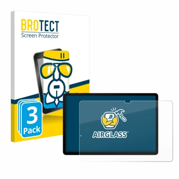 Parte frontal de un envase de producto con el logotipo de la marca BROTECT. Al lado se muestra el dispositivo Samsung Galaxy T