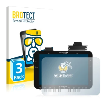 Parte frontal de un envase de producto con el logotipo de la marca BROTECT. Al lado se muestra el dispositivo Convergent Desig