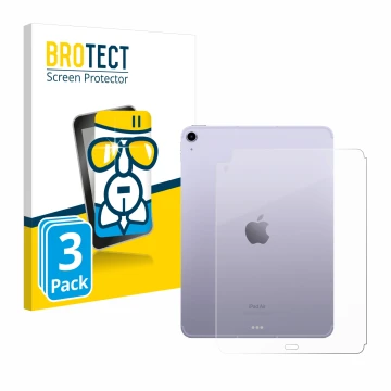 Parte frontal de un envase de producto con el logotipo de la marca BROTECT. Al lado se muestra el dispositivo Apple iPad Air 5