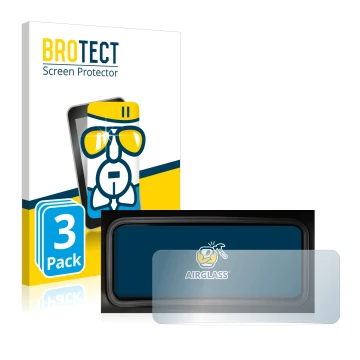 Parte frontal de un envase de producto con el logotipo de la marca BROTECT. Al lado se muestra el dispositivo Hyundai Kona 202