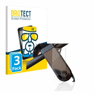 Parte frontal de un envase de producto con el logotipo de la marca BROTECT. Al lado se muestra el dispositivo NIU KQi3 Sport c