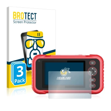 Parte frontal de un envase de producto con el logotipo de la marca BROTECT. Al lado se muestra el dispositivo Launch CRP 123 /