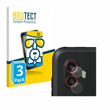 Parte frontal de un envase de producto con el logotipo de la marca BROTECT. Al lado se muestra el dispositivo Samsung Galaxy X