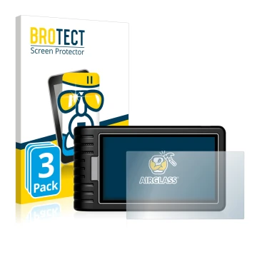 Parte frontal de un envase de producto con el logotipo de la marca BROTECT. Al lado se muestra el dispositivo Topdon ArtiDiag 