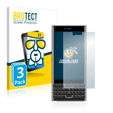 Parte frontal de un envase de producto con el logotipo de la marca BROTECT. Al lado se muestra el dispositivo Unihertz Titan S