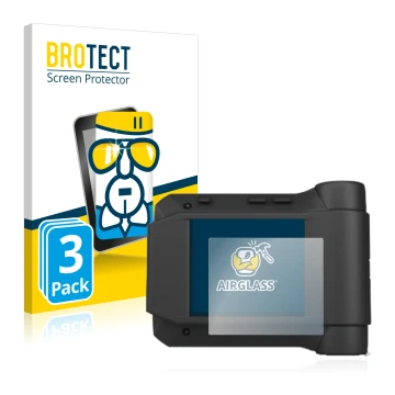 Parte frontal de un envase de producto con el logotipo de la marca BROTECT. Al lado se muestra el dispositivo Swissphone s.Qua