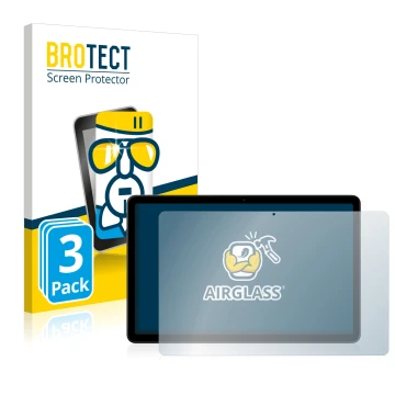 Parte frontal de un envase de producto con el logotipo de la marca BROTECT. Al lado se muestra el dispositivo Nokia T21 con su