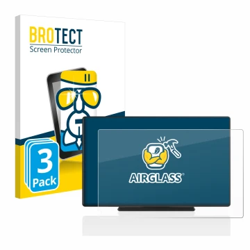 Parte frontal de un envase de producto con el logotipo de la marca BROTECT. Al lado se muestra el dispositivo Carpuride W901 9