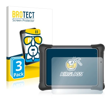 Parte frontal de un envase de producto con el logotipo de la marca BROTECT. Al lado se muestra el dispositivo Autel MaxiSys El
