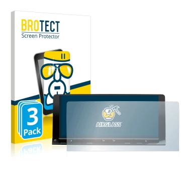 Parte frontal de un envase de producto con el logotipo de la marca BROTECT. Al lado se muestra el dispositivo Volkswagen T7 Mu