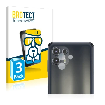 Parte frontal de un envase de producto con el logotipo de la marca BROTECT. Al lado se muestra el dispositivo Motorola Edge 20