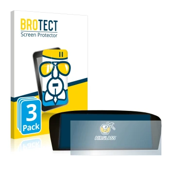 Parte frontal de un envase de producto con el logotipo de la marca BROTECT. Al lado se muestra el dispositivo BMW E91 320d CiC