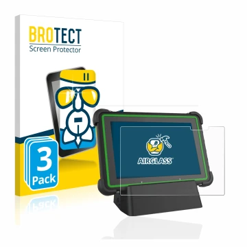 Parte frontal de un envase de producto con el logotipo de la marca BROTECT. Al lado se muestra el dispositivo Hella Gutmann Me