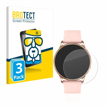 Parte frontal de un envase de producto con el logotipo de la marca BROTECT. Al lado se muestra el dispositivo Levowatch F2 con