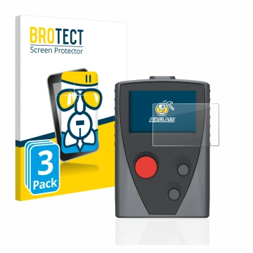 Parte frontal de un envase de producto con el logotipo de la marca BROTECT. Al lado se muestra el dispositivo Swissphone Boss 