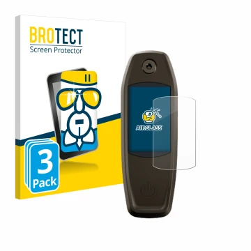 Parte frontal de un envase de producto con el logotipo de la marca BROTECT. Al lado se muestra el dispositivo Specialized Mast