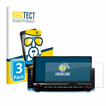 Parte frontal de un envase de producto con el logotipo de la marca BROTECT. Al lado se muestra el dispositivo Kia Xceed 2023 I