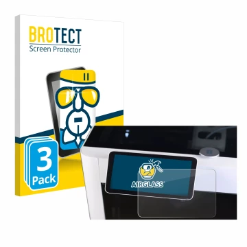 Parte frontal de un envase de producto con el logotipo de la marca BROTECT. Al lado se muestra el dispositivo Bambu Lab X1-Car