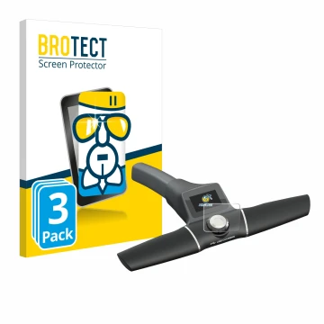 Parte frontal de un envase de producto con el logotipo de la marca BROTECT. Al lado se muestra el dispositivo Motocaddy S1 DHC