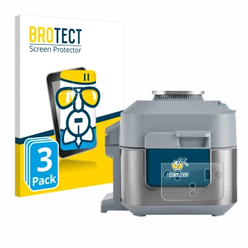 Parte frontal de un envase de producto con el logotipo de la marca BROTECT. Al lado se muestra el dispositivo Ninja Speedi Rap