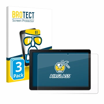 Parte frontal de un envase de producto con el logotipo de la marca BROTECT. Al lado se muestra el dispositivo Acer Iconia Tab 