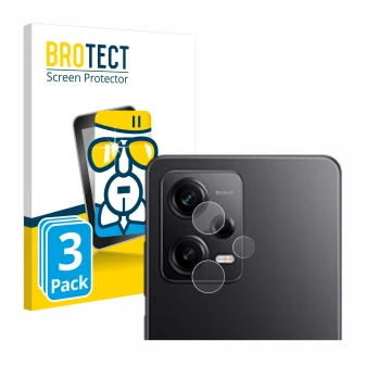 Parte frontal de un envase de producto con el logotipo de la marca BROTECT. Al lado se muestra el dispositivo Xiaomi Redmi Not