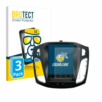 Parte frontal de un envase de producto con el logotipo de la marca BROTECT. Al lado se muestra el dispositivo Isudar Ford/Focu