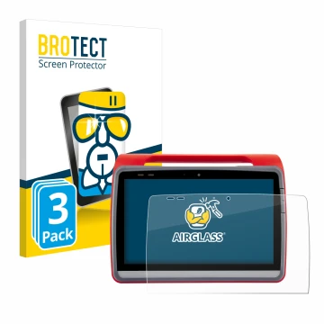 Parte frontal de un envase de producto con el logotipo de la marca BROTECT. Al lado se muestra el dispositivo medDV NIDApad co