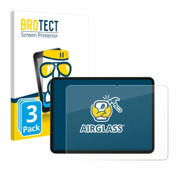 Parte frontal de un envase de producto con el logotipo de la marca BROTECT. Al lado se muestra el dispositivo OnePlus Pad Go c