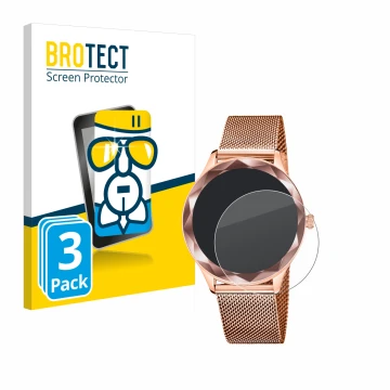 Parte frontal de un envase de producto con el logotipo de la marca BROTECT. Al lado se muestra el dispositivo Lotus SMARTIME 5