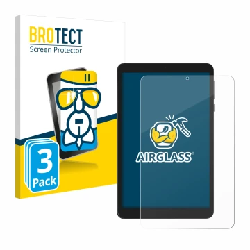 Parte frontal de un envase de producto con el logotipo de la marca BROTECT. Al lado se muestra el dispositivo Doogee T20 Mini 