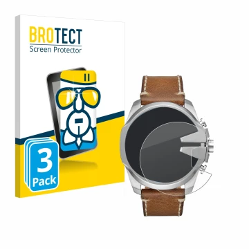 Parte frontal de un envase de producto con el logotipo de la marca BROTECT. Al lado se muestra el dispositivo Diesel Mega Chie