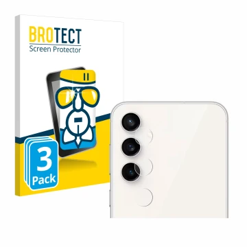 Parte frontal de un envase de producto con el logotipo de la marca BROTECT. Al lado se muestra el dispositivo Samsung Galaxy S