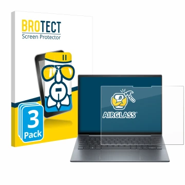 Parte frontal de un envase de producto con el logotipo de la marca BROTECT. Al lado se muestra el dispositivo HP Dragonfly G4 