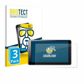 Parte frontal de un envase de producto con el logotipo de la marca BROTECT. Al lado se muestra el dispositivo Pioneer SPH-EVO9