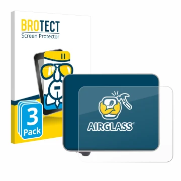 Parte frontal de un envase de producto con el logotipo de la marca BROTECT. Al lado se muestra el dispositivo Bambu Lab A1 3D 