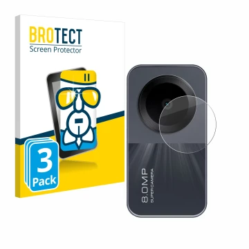 Parte frontal de un envase de producto con el logotipo de la marca BROTECT. Al lado se muestra el dispositivo Xiaomi Redmi Pad