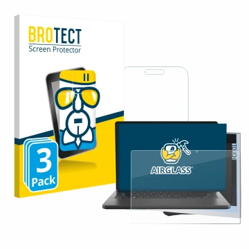 Parte frontal de un envase de producto con el logotipo de la marca BROTECT. Al lado se muestra el dispositivo ASUS ROG Zephyru