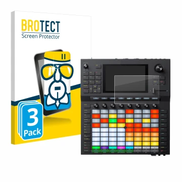 Parte frontal de un envase de producto con el logotipo de la marca BROTECT. Al lado se muestra el dispositivo Akai Force con s