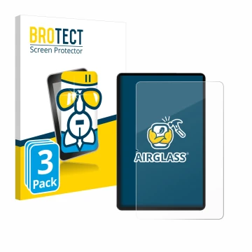 Parte frontal de un envase de producto con el logotipo de la marca BROTECT. Al lado se muestra el dispositivo Honor Pad 9 con 