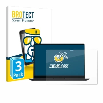 Parte frontal de un envase de producto con el logotipo de la marca BROTECT. Al lado se muestra el dispositivo Samsung Galaxy B