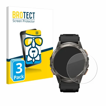 Parte frontal de un envase de producto con el logotipo de la marca BROTECT. Al lado se muestra el dispositivo Kospet Tank T3 c