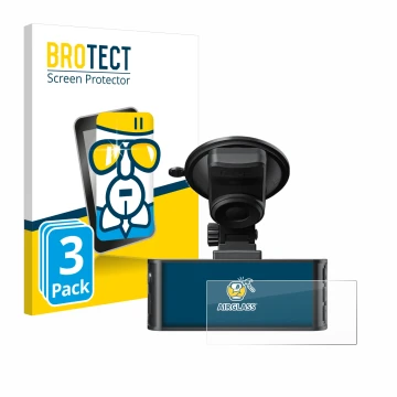 Parte frontal de un envase de producto con el logotipo de la marca BROTECT. Al lado se muestra el dispositivo Redtiger F7NS 4K