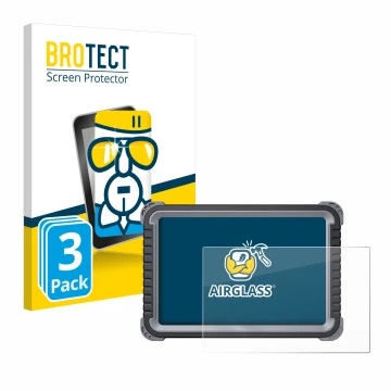 Parte frontal de un envase de producto con el logotipo de la marca BROTECT. Al lado se muestra el dispositivo Topdon Phoenix P