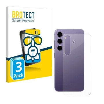 Parte frontal de un envase de producto con el logotipo de la marca BROTECT. Al lado se muestra el dispositivo Samsung Galaxy S
